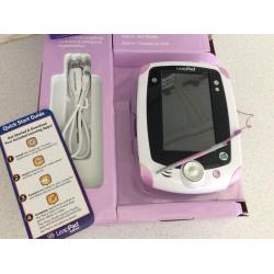 Leap pad explorer children's tablet by Leap Frog, pink, good cond, camera, video recorder, orig box