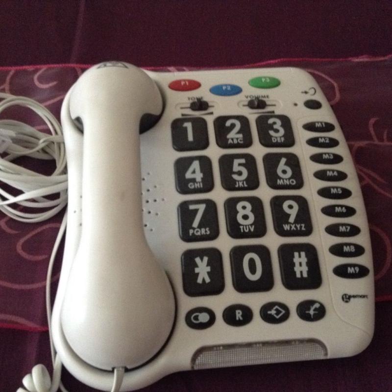 Phone with large buttons