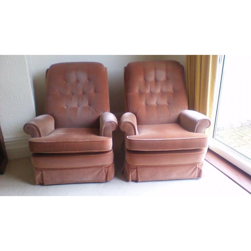 two Parker Knoll armchairs
