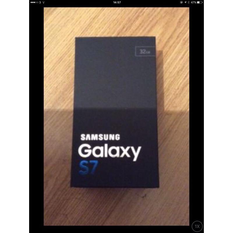 Galaxy s7 unlocked brand new in box black onyx 32 gb