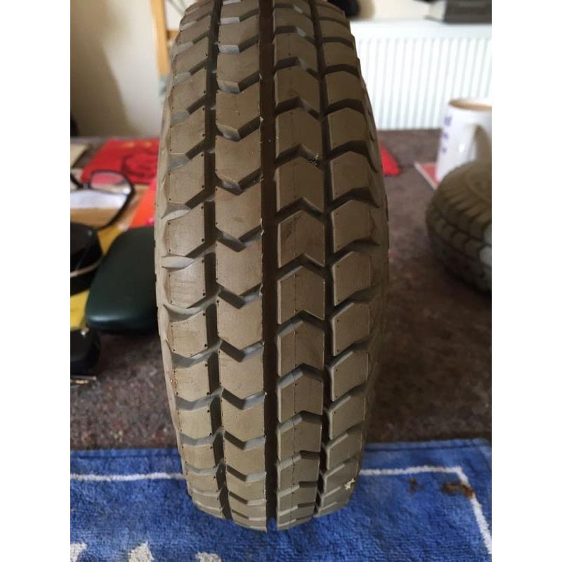 2 brand new tyres and tubes 300 x4 260x85