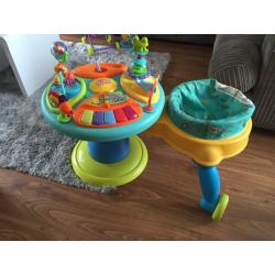 Child activity station, learning table, easy stand