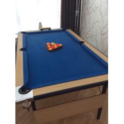 Slate based pool table 6ft - cues & rack included