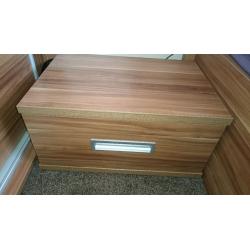Complete bedroom furniture set: wardrobe, king sized bed and 2 bedside cabinets - like NEW!