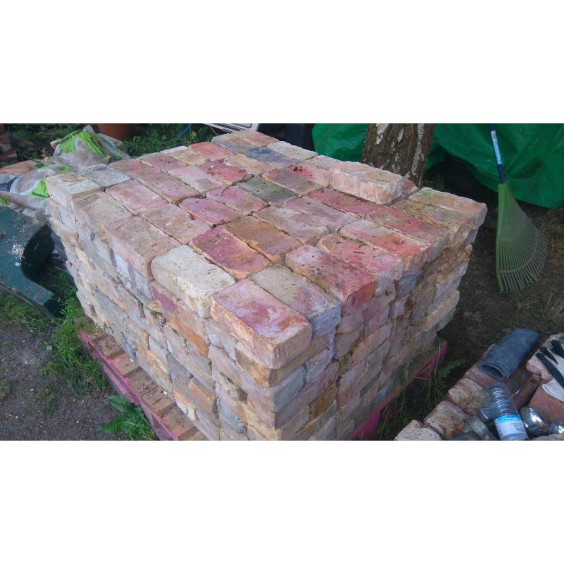 Old Georgian antique buff/pink mix bricks