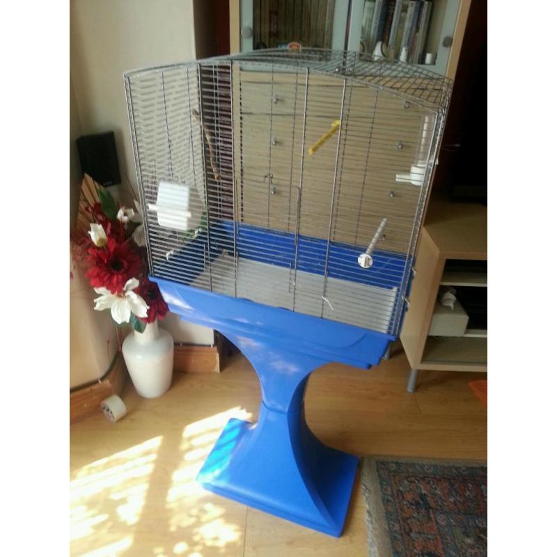 Large bird cage with stand and everything