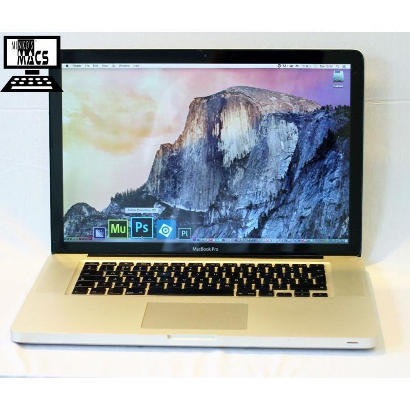 15" 2.4Ghz Core i5 Apple MacBook Pro 4gb 250GB HD Warranty Cubase 8 QuarkXpress Final Cut Pro X Avid