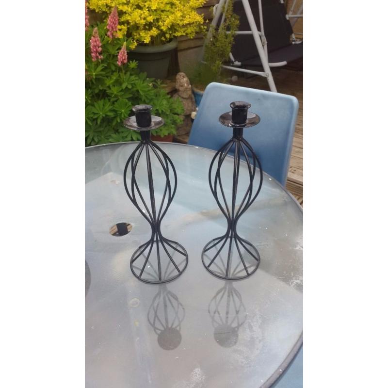 pair candle holders