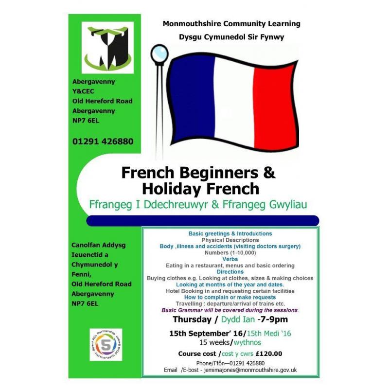 Holiday French Class in Abergavenny