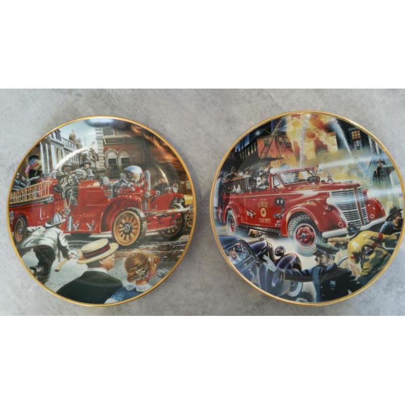 12 Franklin Mint Fire Museum Plates