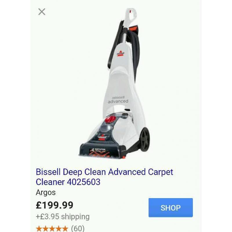 Bissell cleanview advanced carpet and upholstery cleaner with cleaning supply