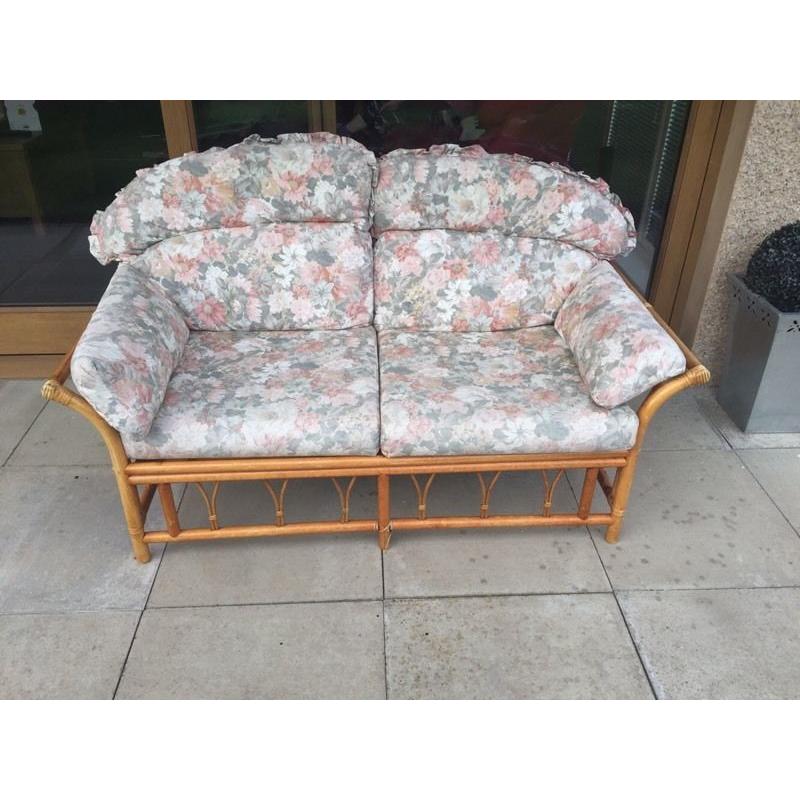 Cane 2 seater settee