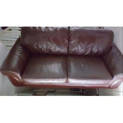 Leather 3 seater settee