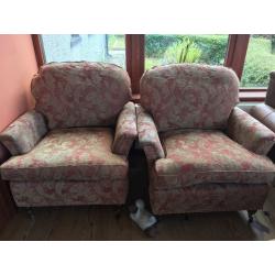 Lovely 3 seater sofa with 2 deep comfortable armchairs
