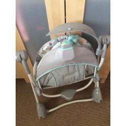 Foldable ingenuity baby swing/chair