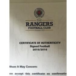 2015/2016 signed Rangers football