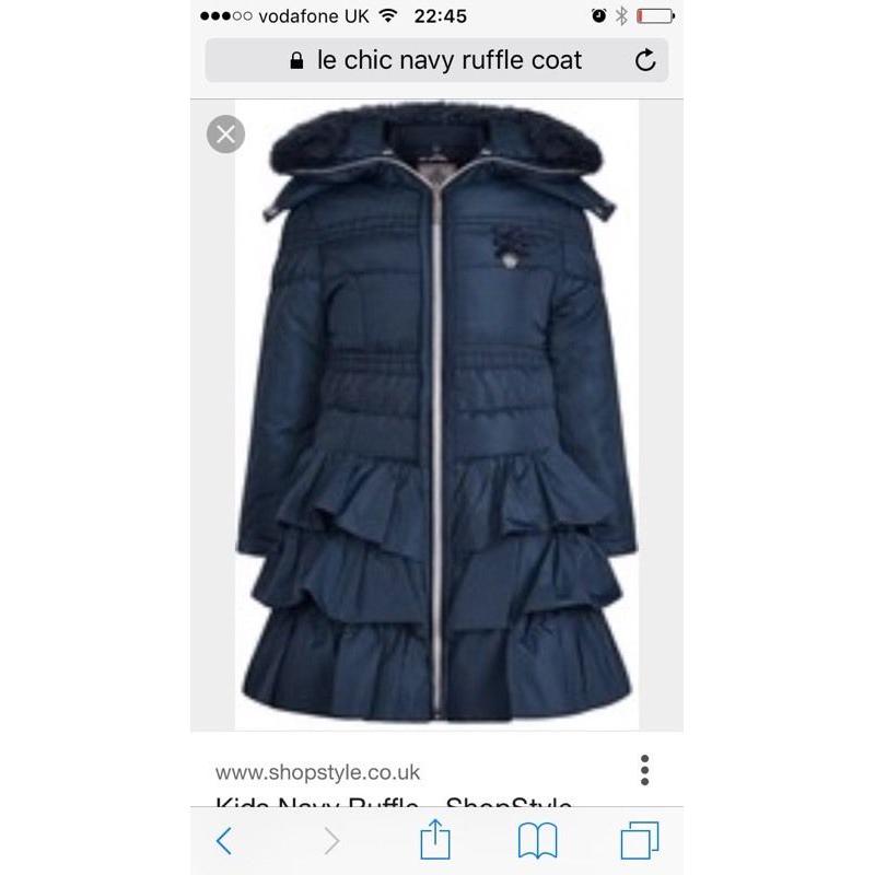 Navy le chic three teir jacket age 9-10(more like 8-9)