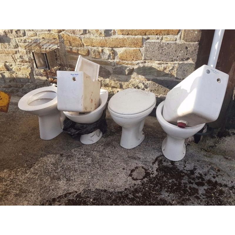 Four toilets