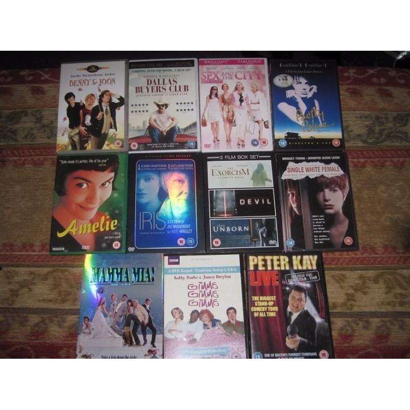 9 x DVD's in perfect condition and boxed, great selection