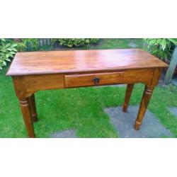 Solid wood console table at 60.00