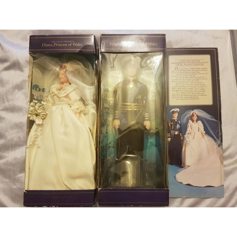process diana & prince Charles royal wedding collectors dolls