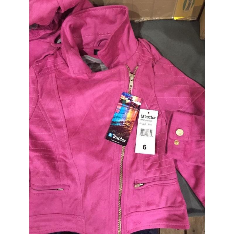 Kids pink Tractor jackets bargain