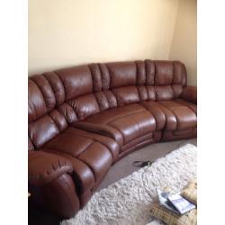 Lay z boy electric 4 seater leather sofa