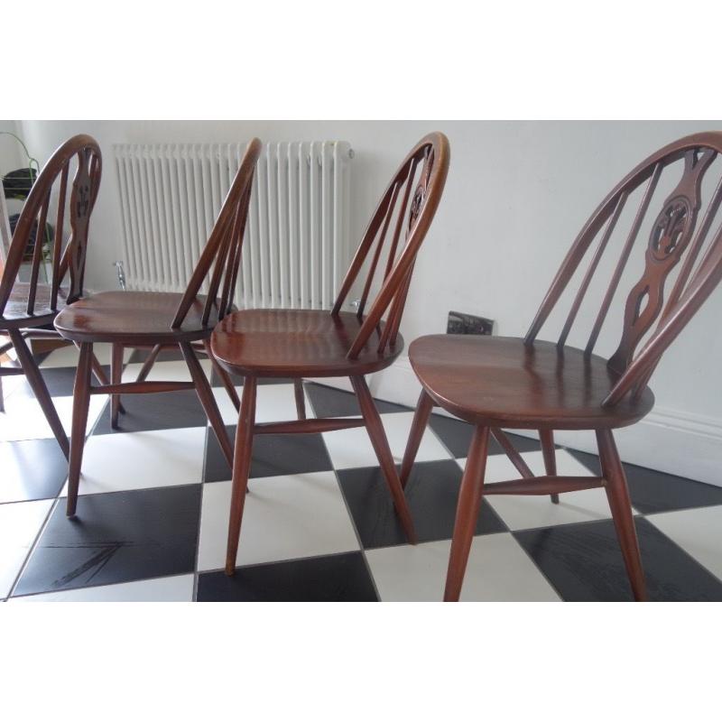 Set of Four Ercol Dining Chairs