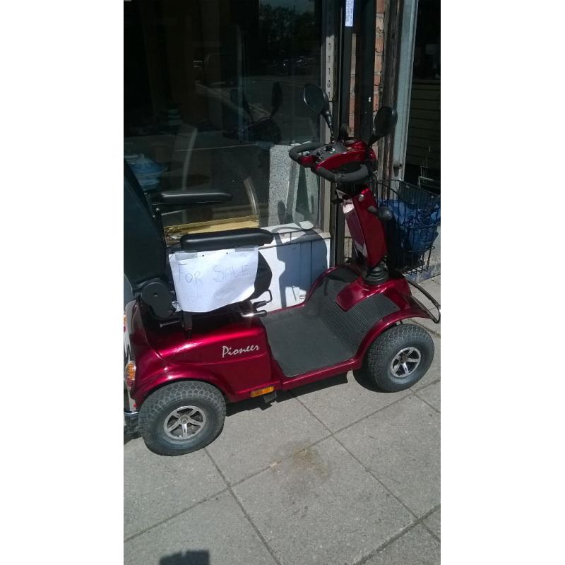 rascal pioneer road registerd mobility scooter red