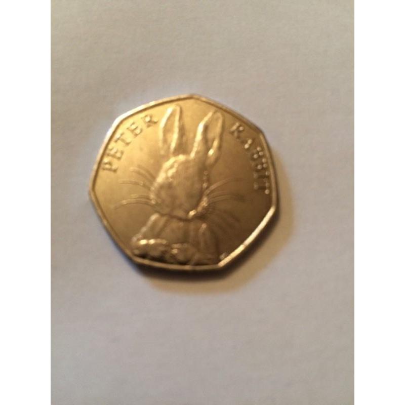Peter Rabbit 50p coin