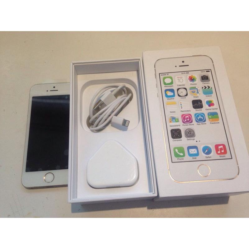 iPhone 5s gold boxed charger Vodafone 16gb
