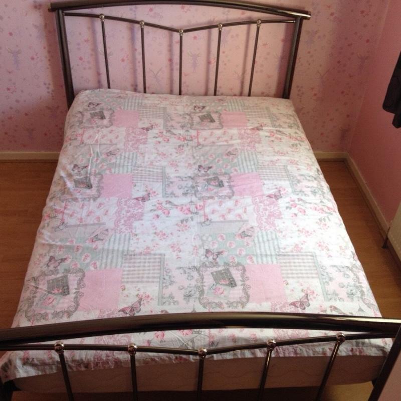 Double bed frame and mattress (optional)