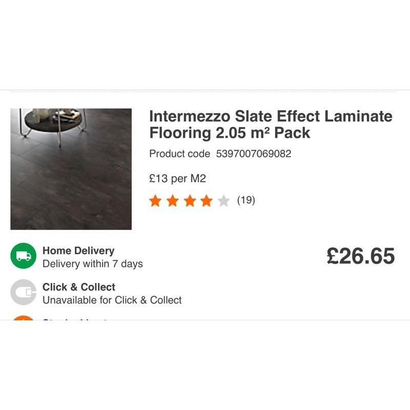 Intermezzo slate effect laminate floor