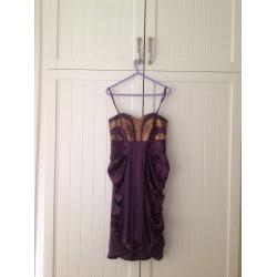 Size 8 Purple Monsoon Evening Dress