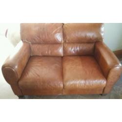 Tan leather couch