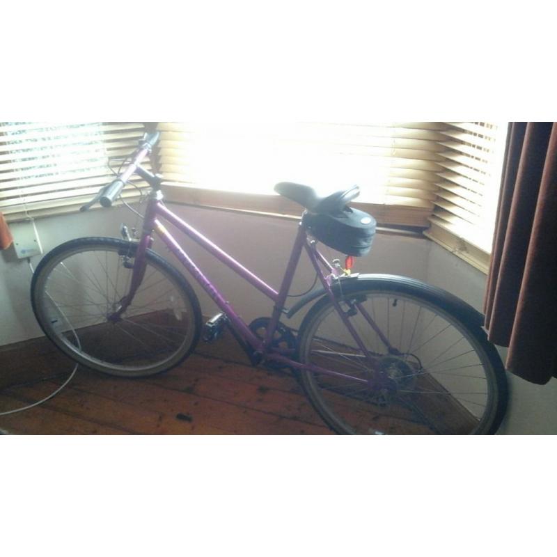 RALEIGH ISIS TEENAGE GIRL OR SMALL LADY PURPLE BICYCLE