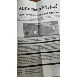 Sunncamp mistral tent used once