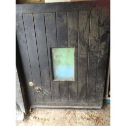Exterior wooden door