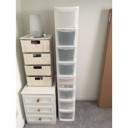 Plastic drawers storage