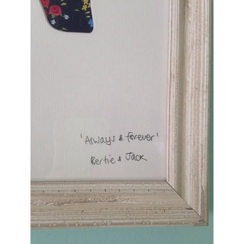 Bertie and Jack 'Always and Forever' framed print