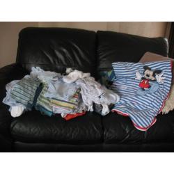 Bag of 1 month + baby boy clothes