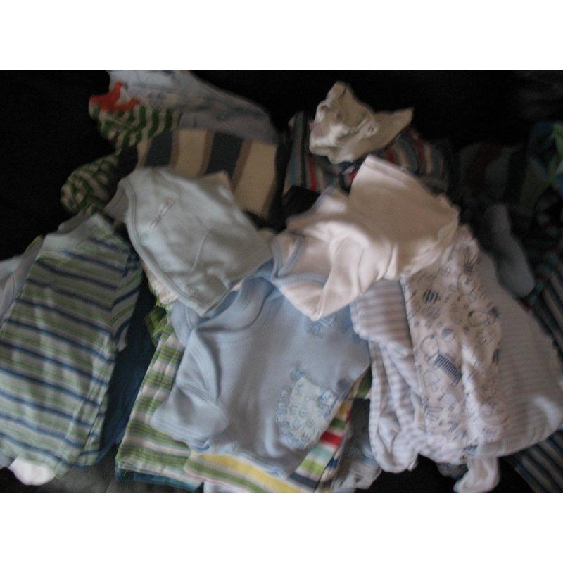 Bag of 1 month + baby boy clothes