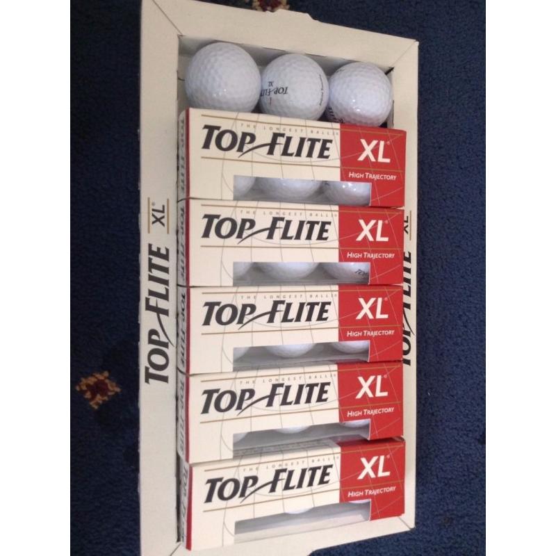 18 XL Extra Long Top Flite High Trajectory golf balls, in original packaging
