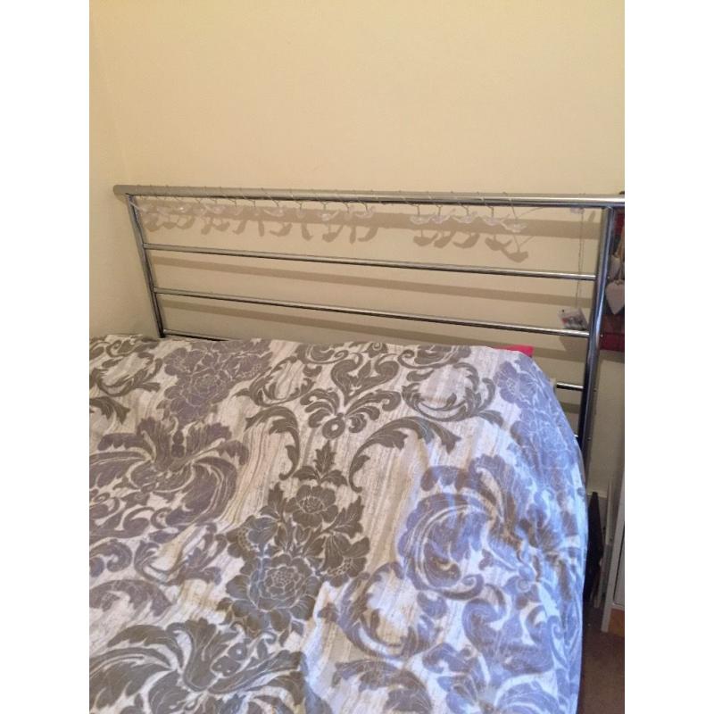Argos Metallic Double Bed Frame, partially assembled, free delivery within 5 mi of SW2