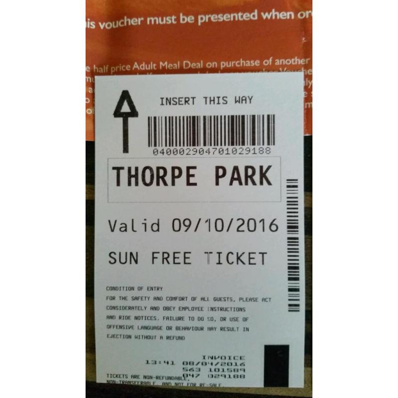 Thorpe Park tickets