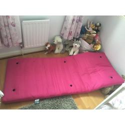 Pink futon single