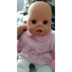 Baby doll with milk bottle