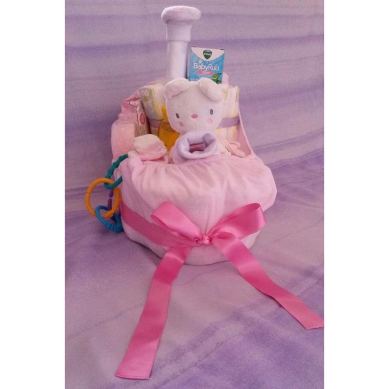 BRAND NEW! Ahoy! Little one! Sailor Boat Nappy Cake/ Gift Set- Perfect for a New Born Baby!