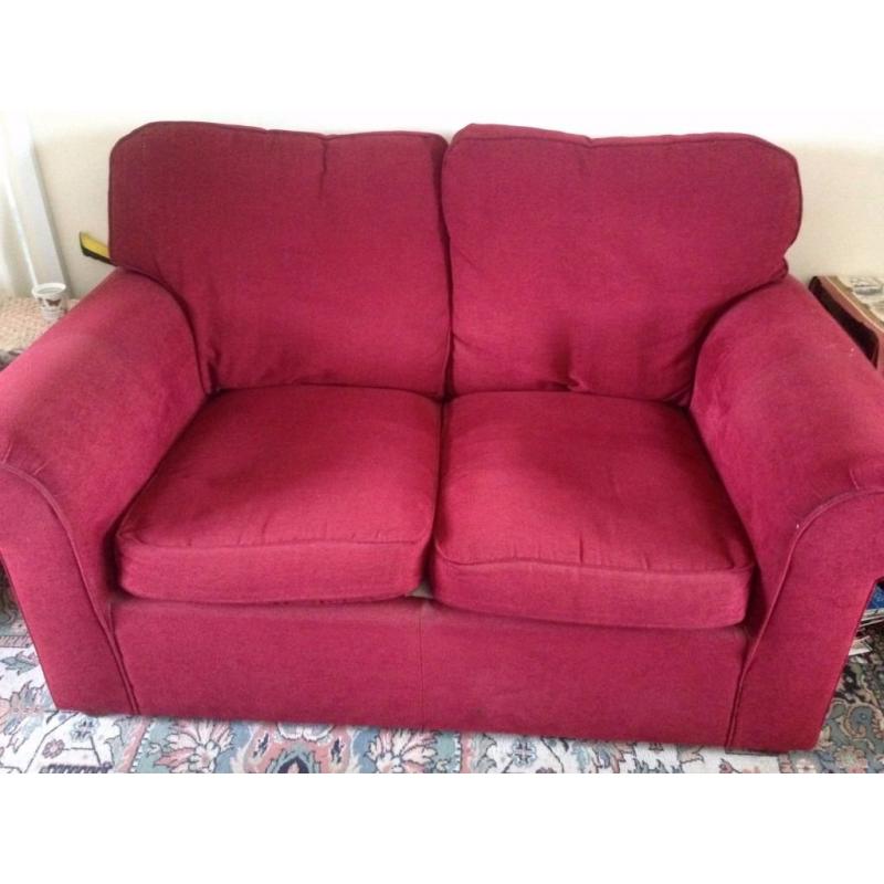 Large two seater comfortable sofa.