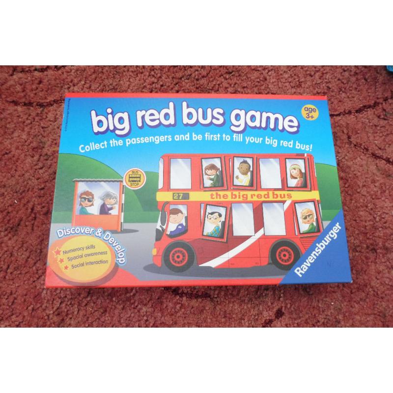 Big red bus game for children